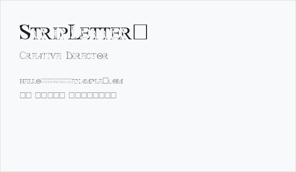 StripLetter1 Business Card