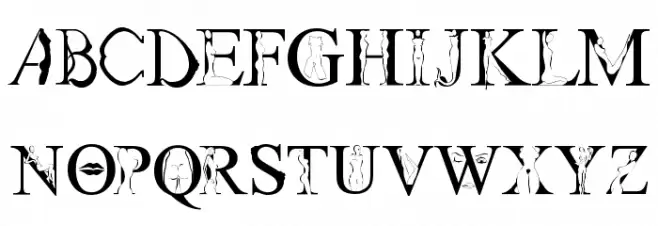StripLetter1 Schriftart Kleinbuchstaben