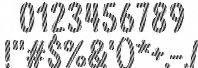 Stripe October Seven Font OTHER CHARS