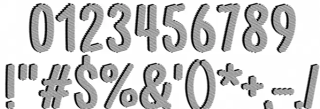 Stripe Shadow October Seven Font OTHER CHARS