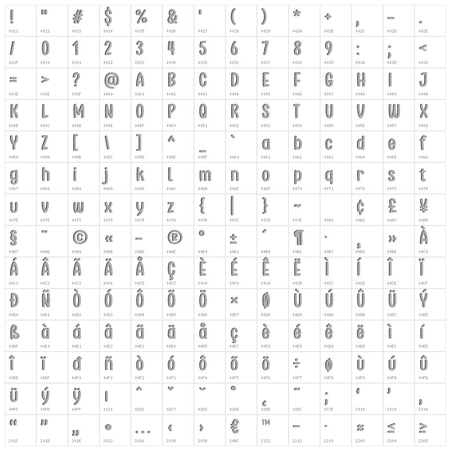 Stripe Shadow October Seven Character Map
