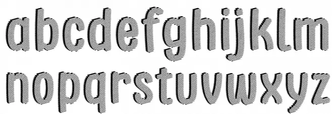 Stripe Shadow October Seven Schriftart Kleinbuchstaben