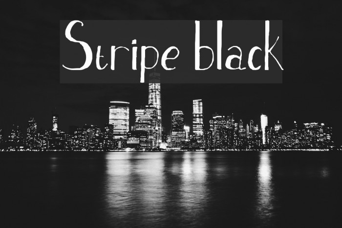 Stripe black Font examples