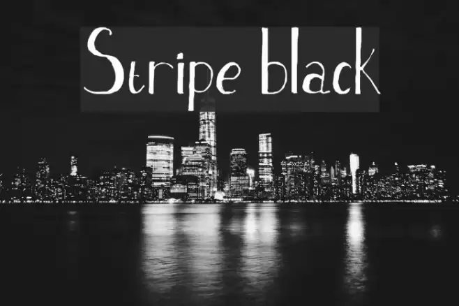 Stripe black Font examples
