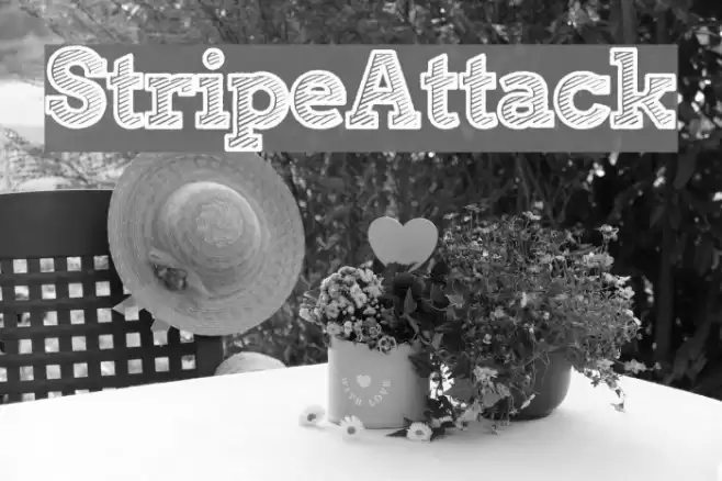 StripeAttack Font examples