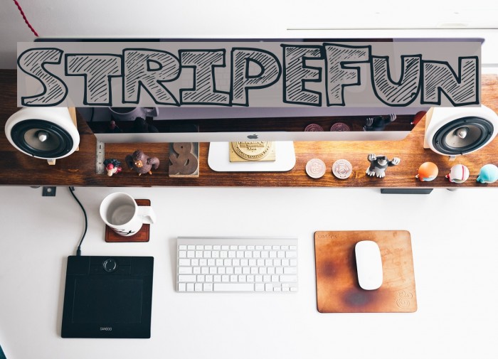 StripeFun Font examples