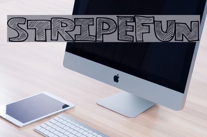StripeFun Font examples