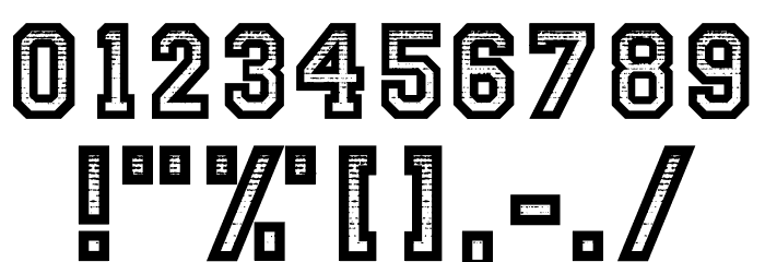 Striped Campus Font OTHER CHARS