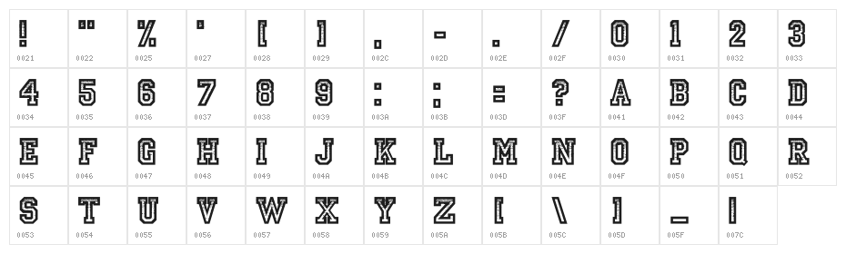 Striped Campus Character Map