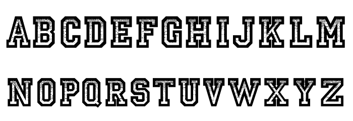 Striped Campus Font LOWERCASE