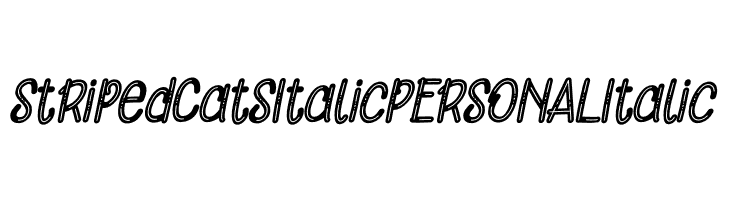 Striped Cats Italic PERSONAL Italic  font caratteri gratis