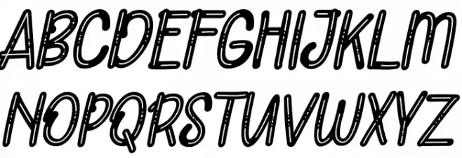 Striped Cats Italic PERSONAL Italic フォント 大文字