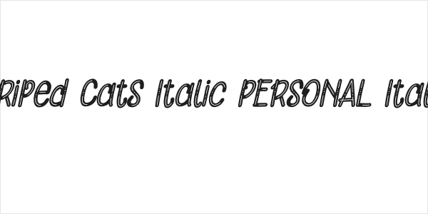 Striped Cats Italic PERSONAL Italic Logo