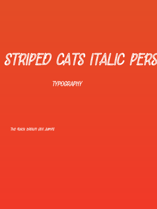 Striped Cats Italic PERSONAL Italic Poster
