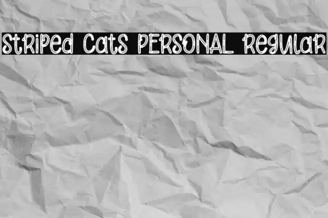Striped Cats PERSONAL Regular Font examples