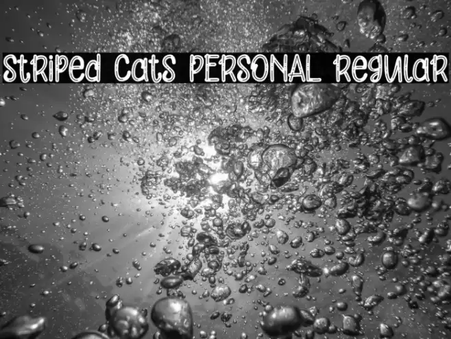 Striped Cats PERSONAL Regular Font examples