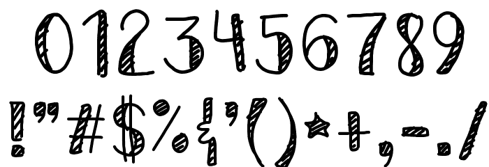 Striped Edges Font OTHER CHARS