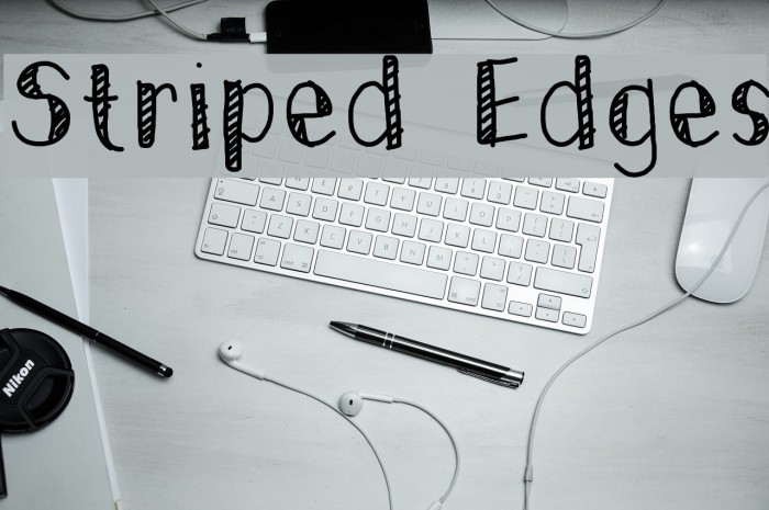Striped Edges Font examples