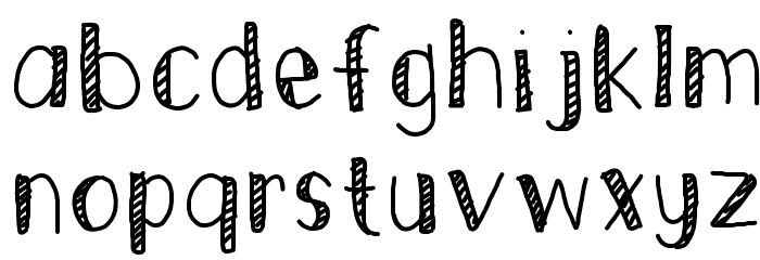 Striped Edges Font LOWERCASE