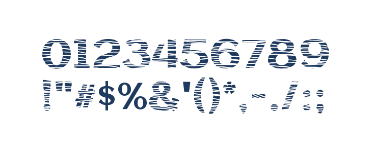 Striped Font Other Characters