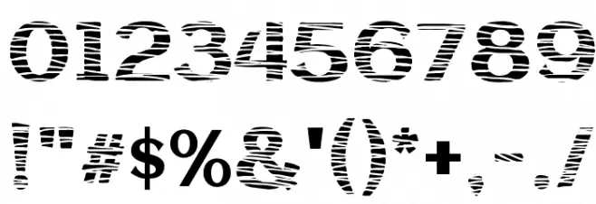 Striped Font Font OTHER CHARS