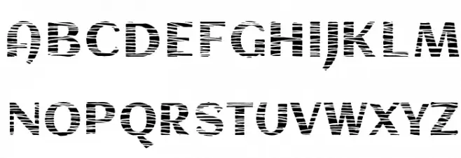 Striped Font Polices MAJUSCULES