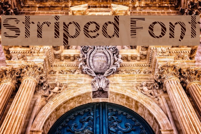 Striped Font Example 1