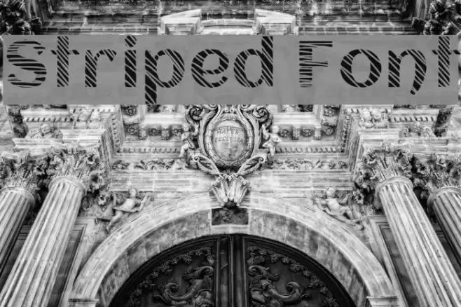 Striped Font Font examples