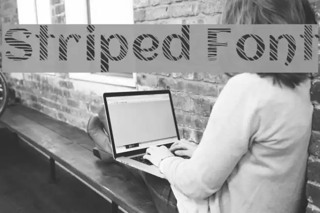 Striped Font Font examples