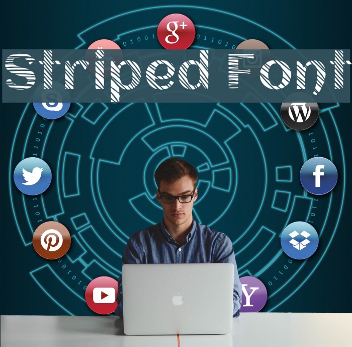 Striped Font Example 3