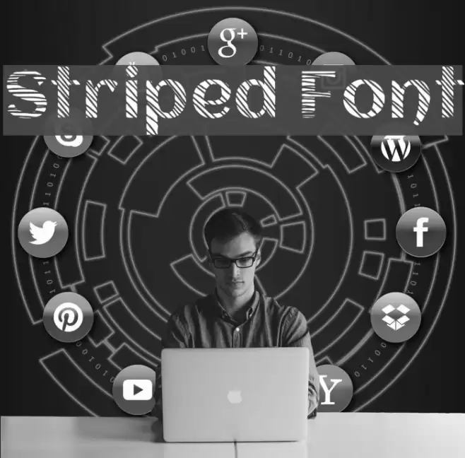 Striped Font Font examples
