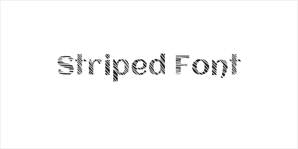 Striped Font Logo