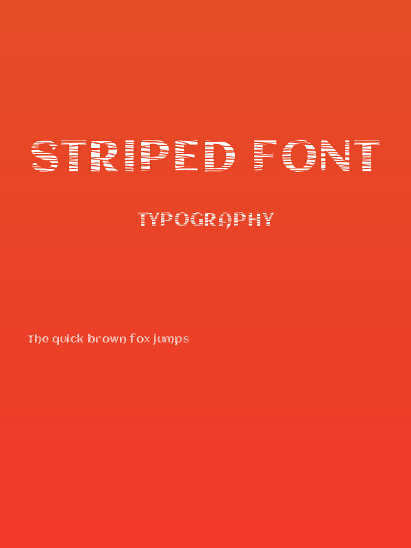 Striped Font Poster