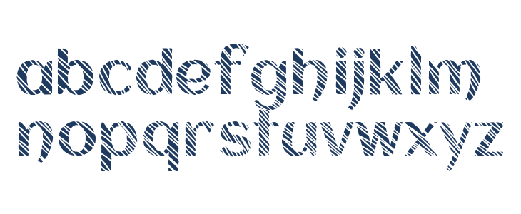 Striped Font Lowercase