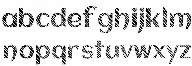 Striped Font Font LOWERCASE