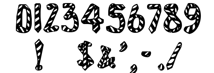 Striped Neckties Font OTHER CHARS