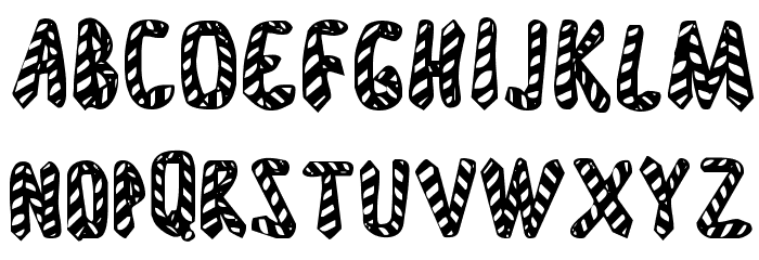Striped Neckties Font LOWERCASE