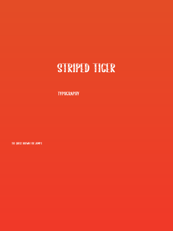 Striped Tiger Poster