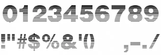 StripedSansBlack Font OTHER CHARS