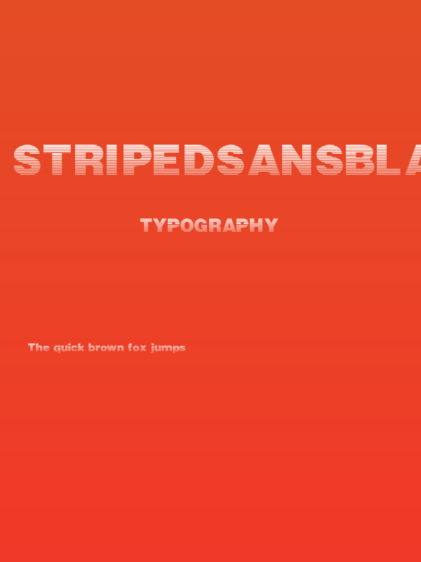 StripedSansBlack Poster