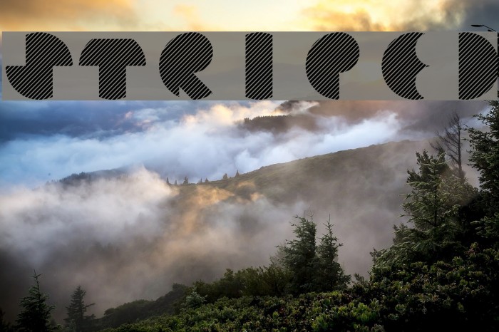 Striped Font examples
