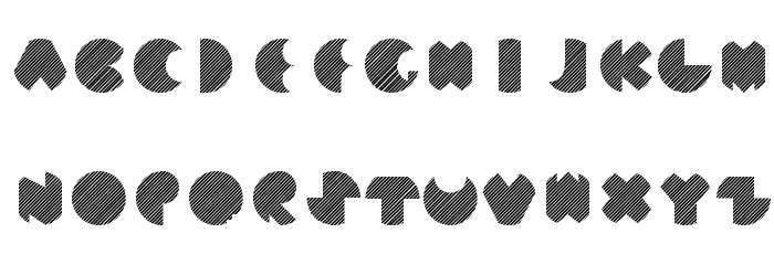 Striped Font LOWERCASE