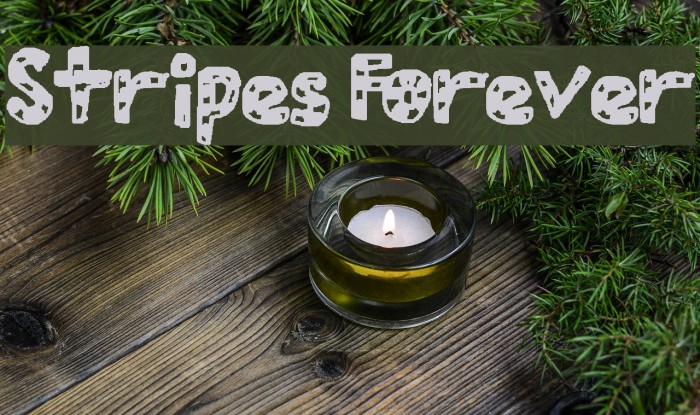 Stripes Forever Font examples