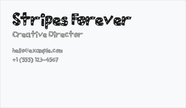 Stripes Forever Business Card