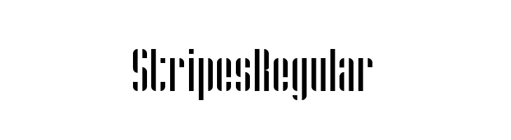 Stripes Regular  Frei Schriftart Herunterladen