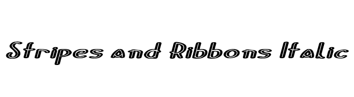 Stripes and Ribbons Italic  Frei Schriftart Herunterladen