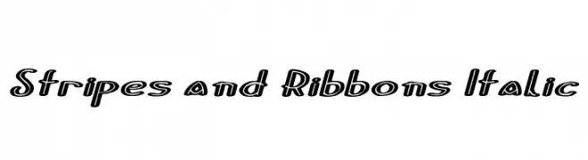 Stripes and Ribbons Italic  Frei Schriftart Herunterladen