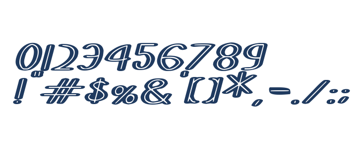 Stripes and Ribbons Italic Other Characters