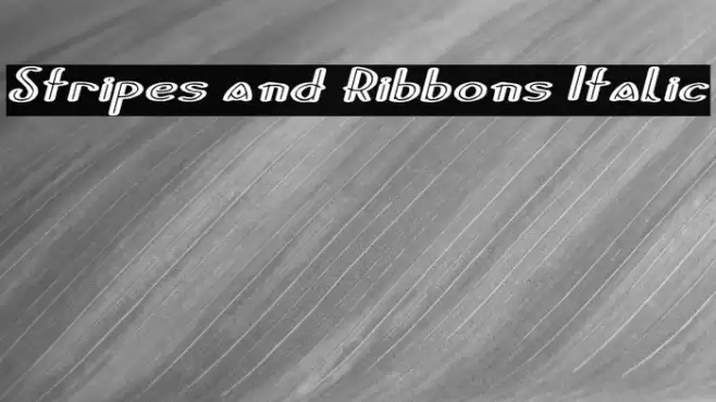 Stripes and Ribbons Italic Font examples