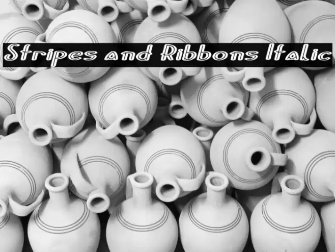 Stripes and Ribbons Italic Font examples